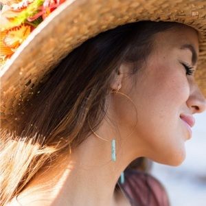 Turquoise Hoop Earrings